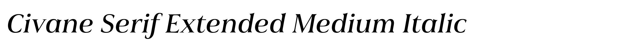 Civane Serif Extended Medium Italic image